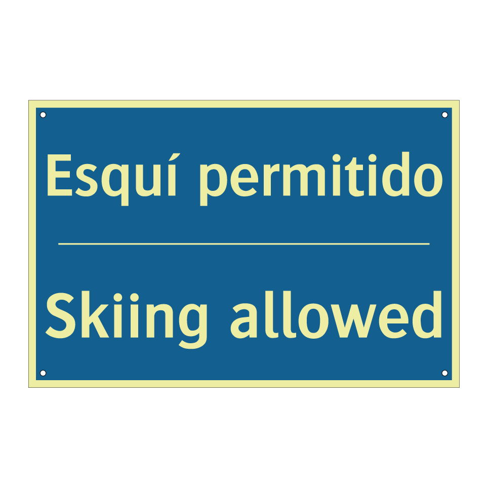 Esquí permitido - Skiing allowed