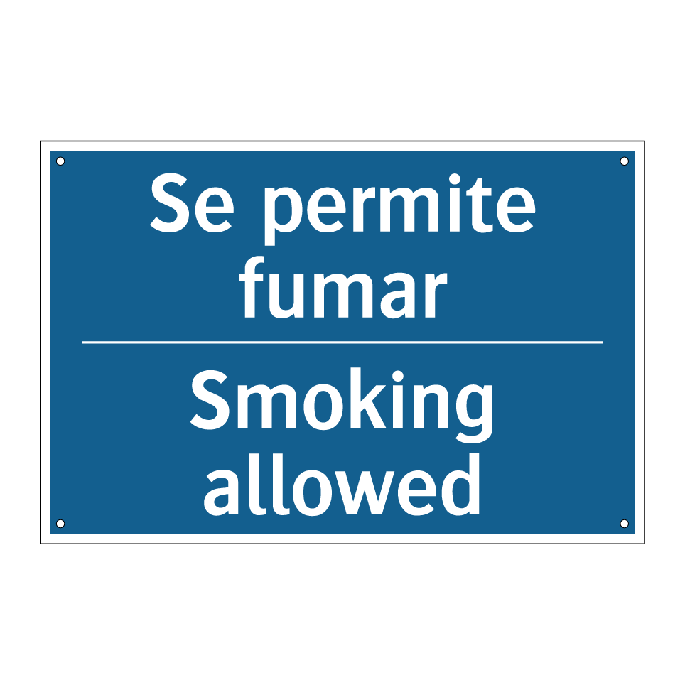 Se permite fumar - Smoking allowed