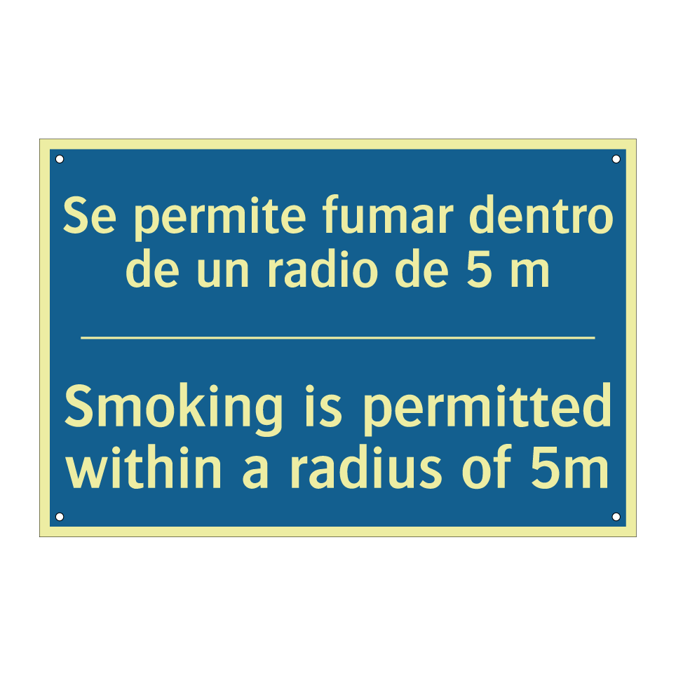 Se permite fumar dentro de un /.../ - Smoking is permitted within a /.../