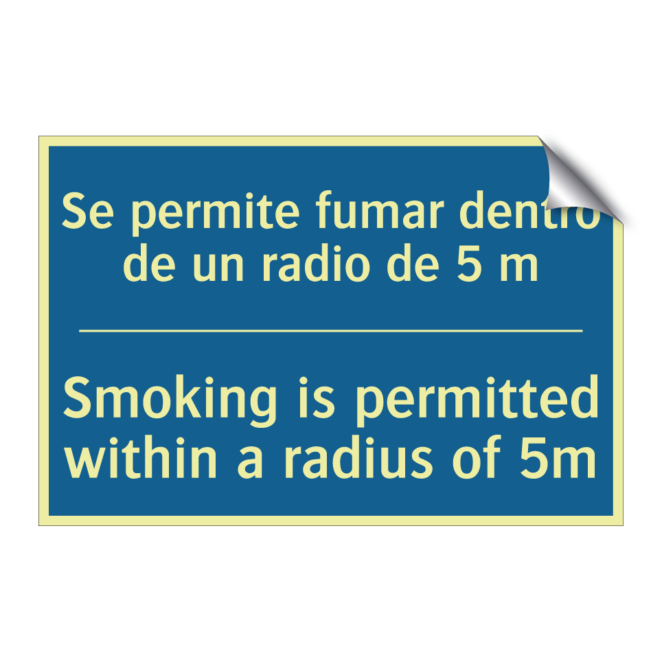 Se permite fumar dentro de un /.../ - Smoking is permitted within a /.../