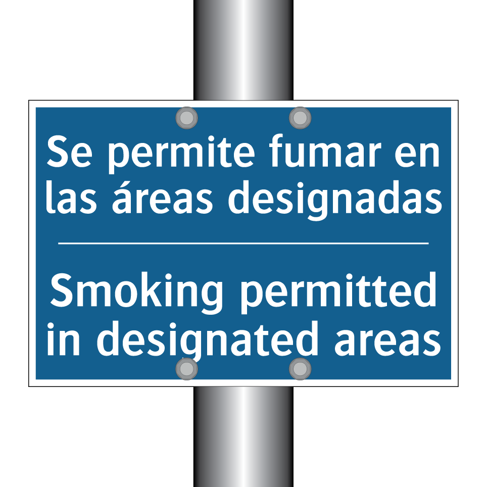 Se permite fumar en las áreas /.../ - Smoking permitted in designated /.../