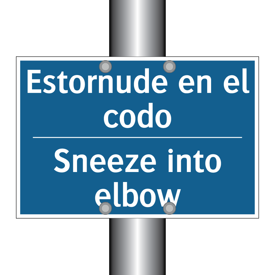 Estornude en el codo - Sneeze into elbow