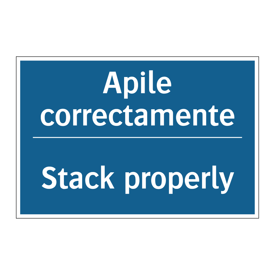 Apile correctamente - Stack properly