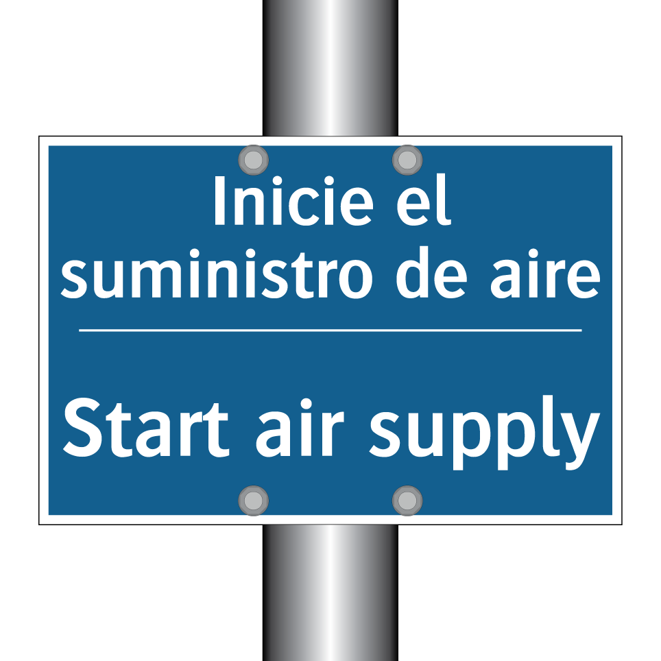 Inicie el suministro de aire - Start air supply