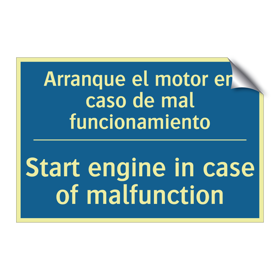 Arranque el motor en caso de mal /.../ - Start engine in case of malfunction /.../