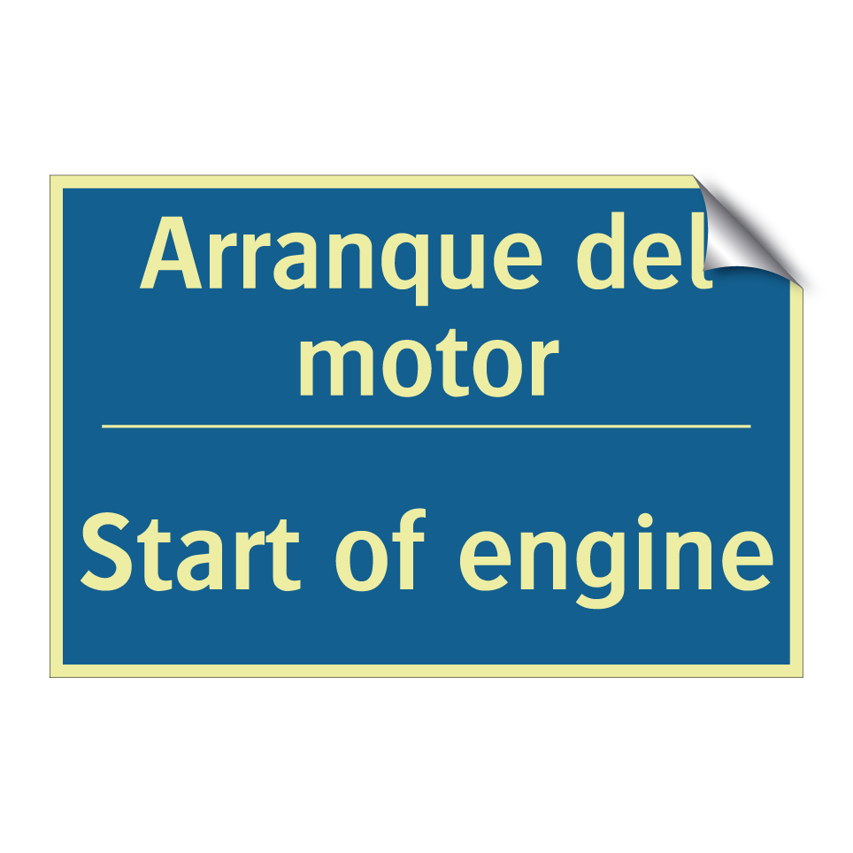 Arranque del motor - Start of engine