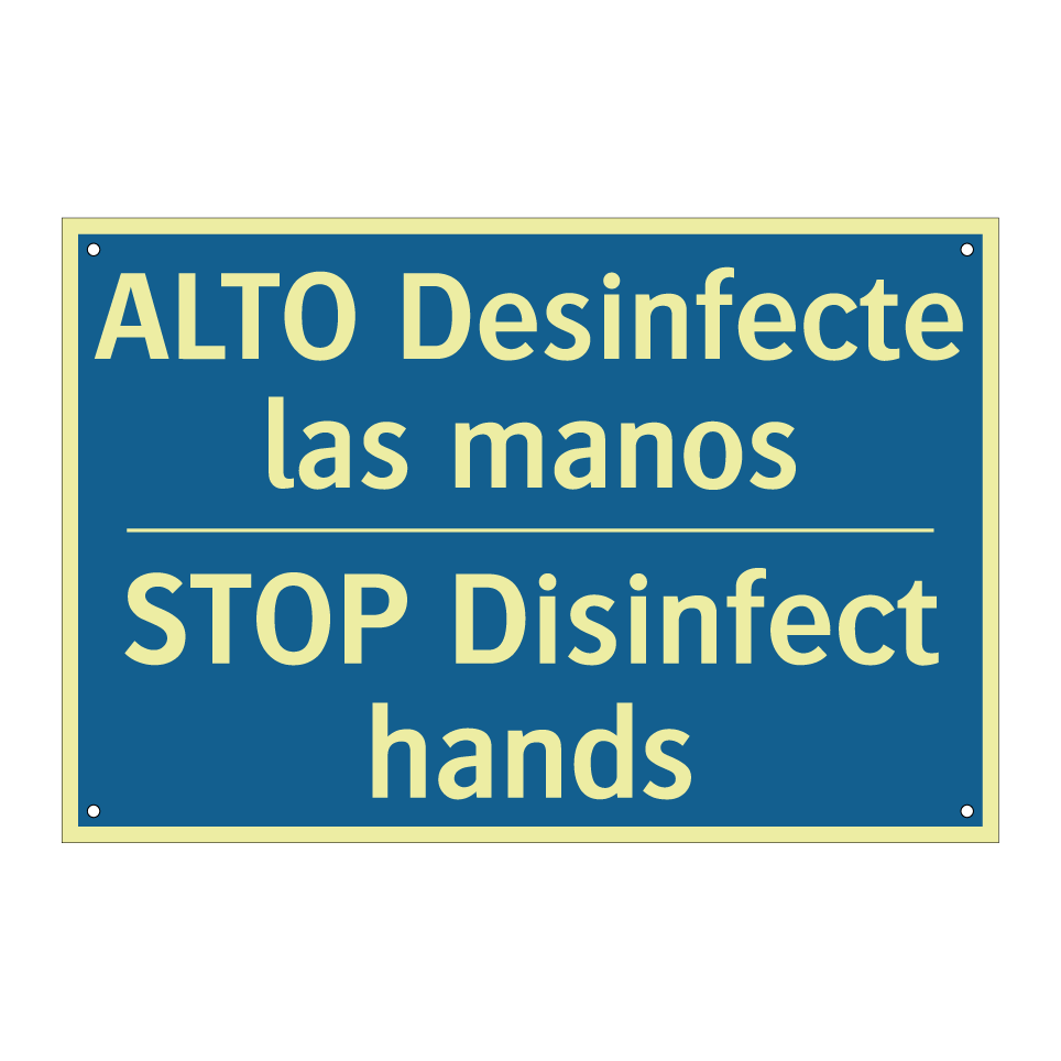 ALTO Desinfecte las manos - STOP Disinfect hands