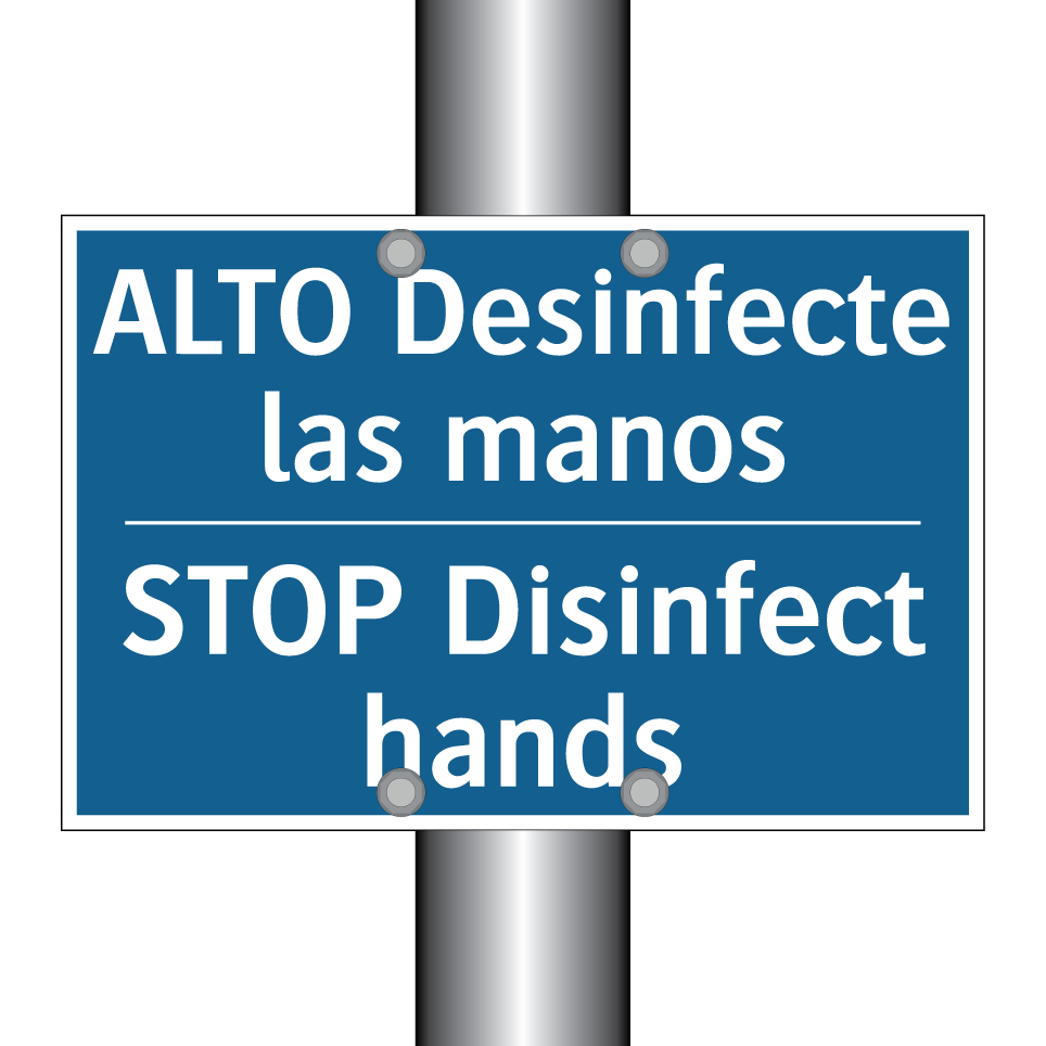 ALTO Desinfecte las manos - STOP Disinfect hands