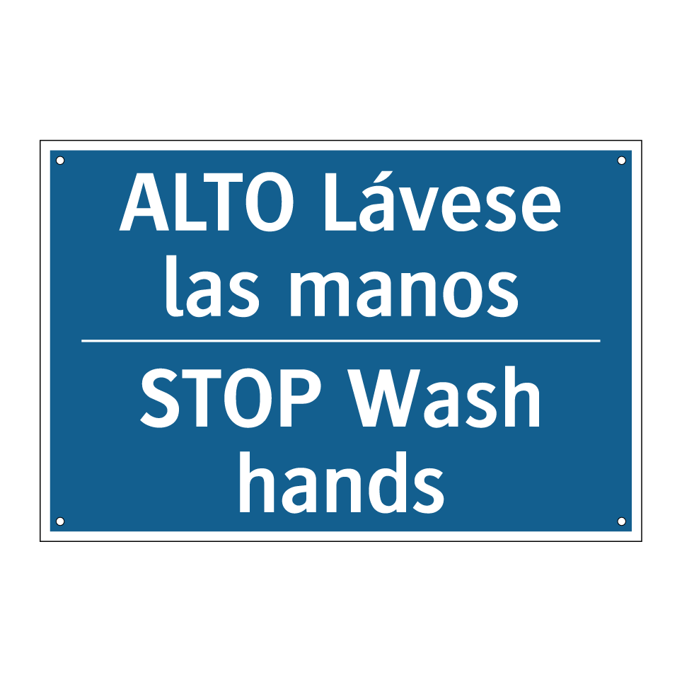 ALTO Lávese las manos - STOP Wash hands