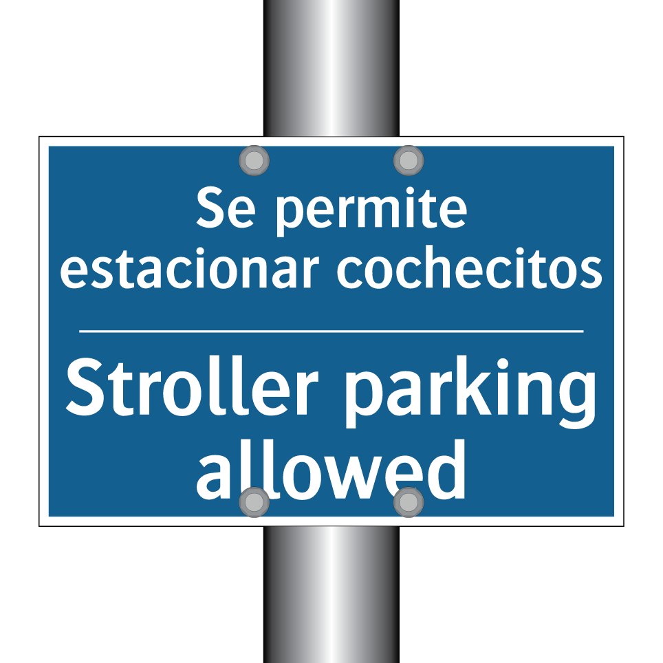 Se permite estacionar cochecitos /.../ - Stroller parking allowed