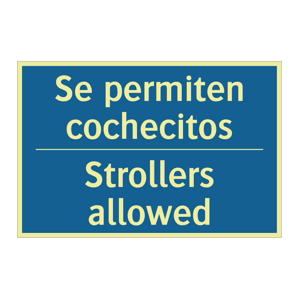Se permiten cochecitos - Strollers allowed