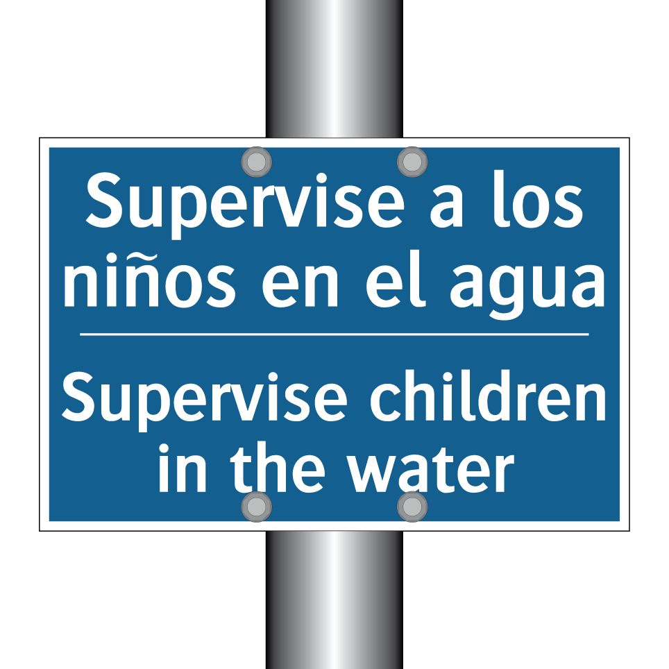 Supervise a los niños en el agua /.../ - Supervise children in the water /.../