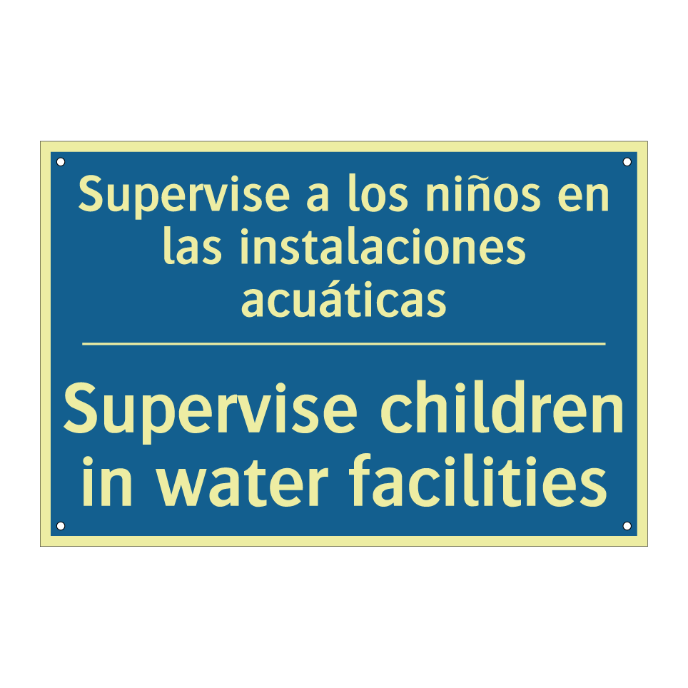 Supervise a los niños en las instalaciones /.../ - Supervise children in water facilities /.../