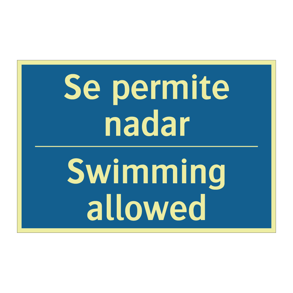 Se permite nadar - Swimming allowed