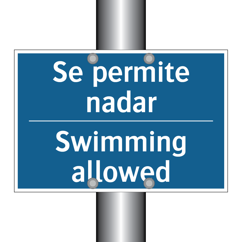 Se permite nadar - Swimming allowed