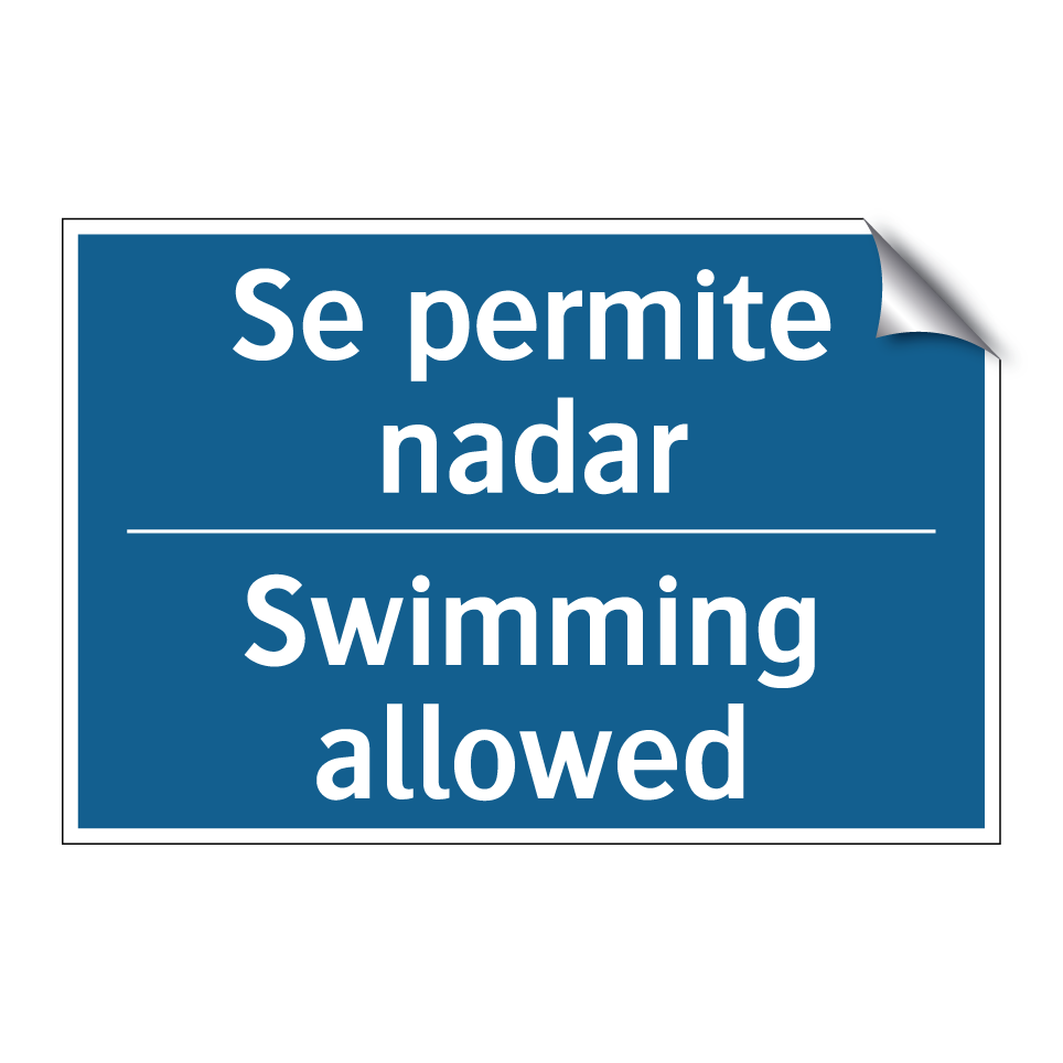 Se permite nadar - Swimming allowed