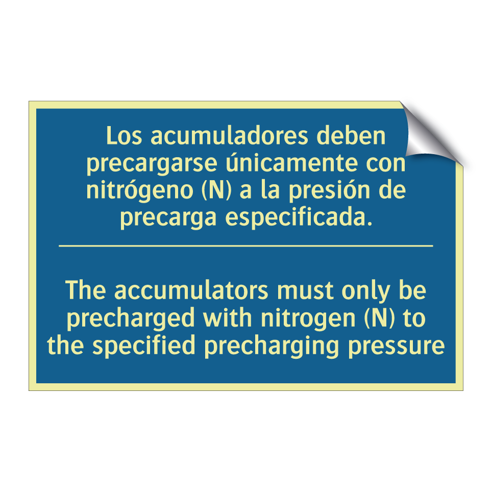 Los acumuladores deben precargarse /.../ - The accumulators must only be /.../