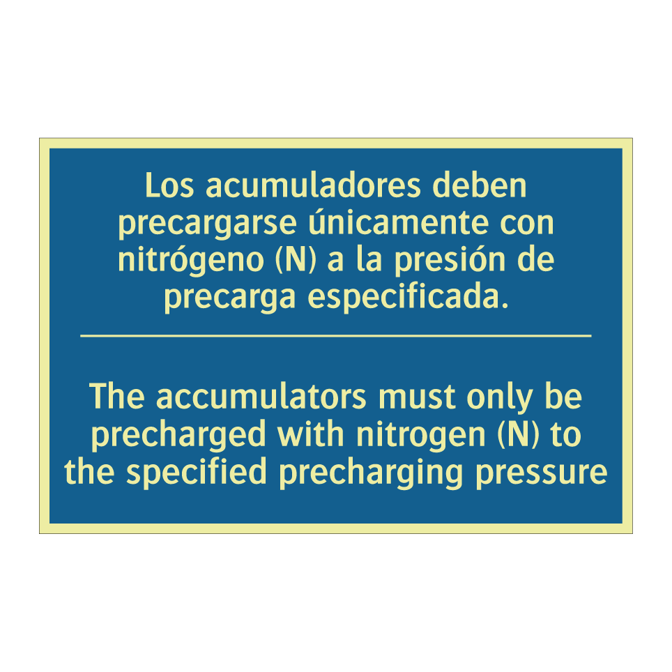 Los acumuladores deben precargarse /.../ - The accumulators must only be /.../