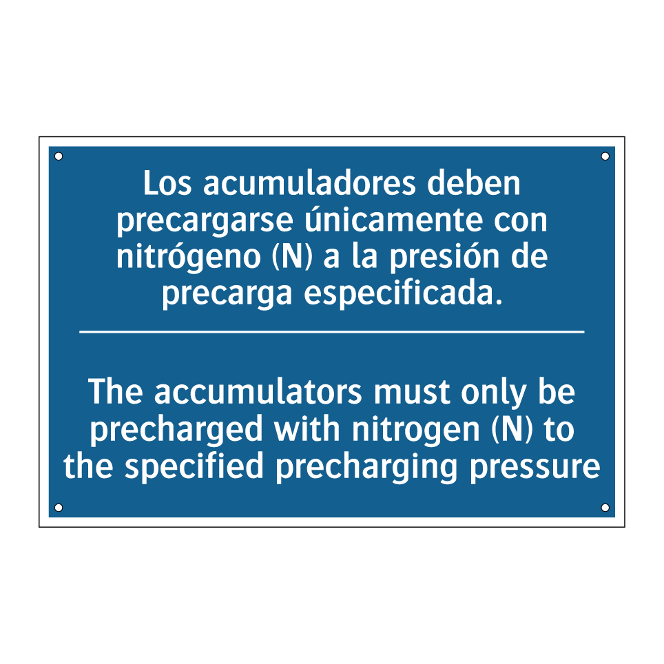 Los acumuladores deben precargarse /.../ - The accumulators must only be /.../