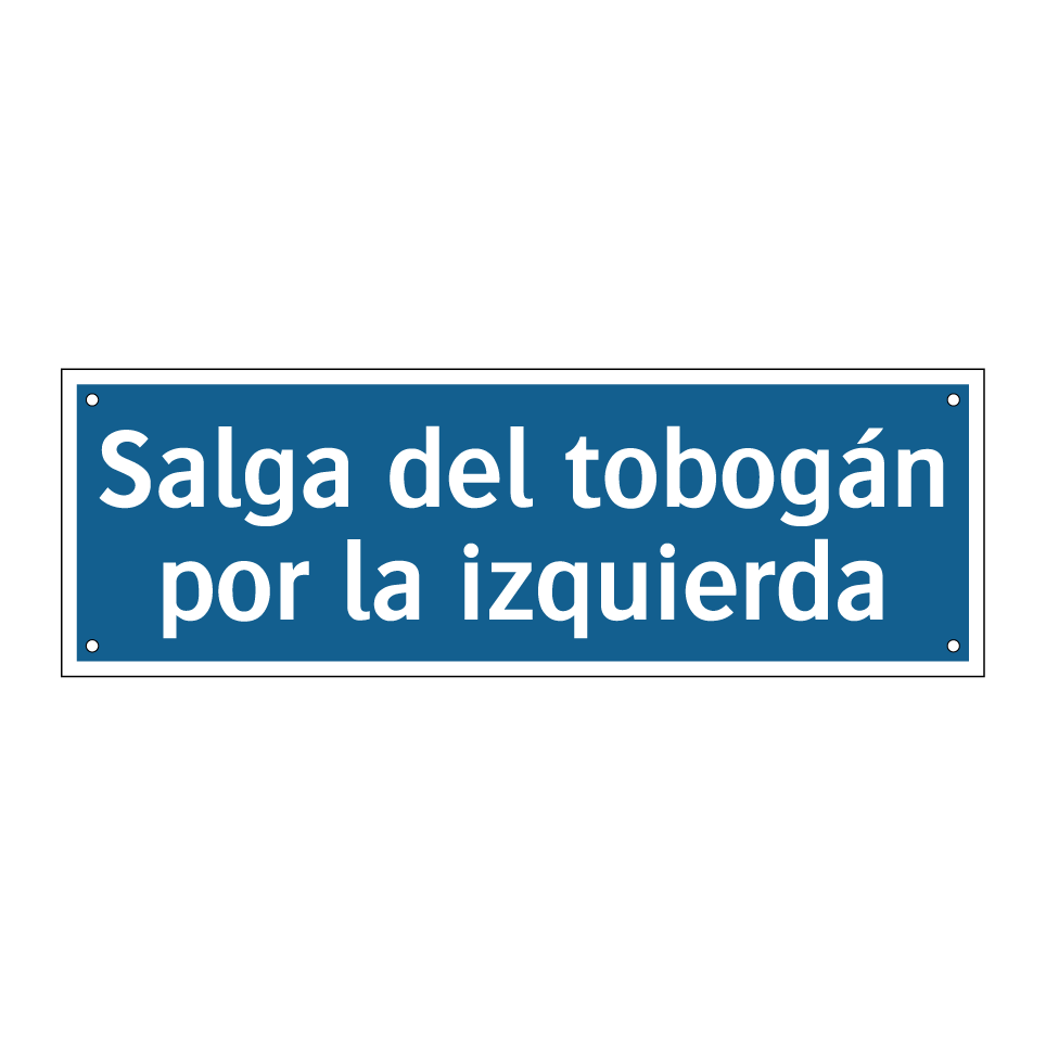 Salga del tobogán por la izquierda