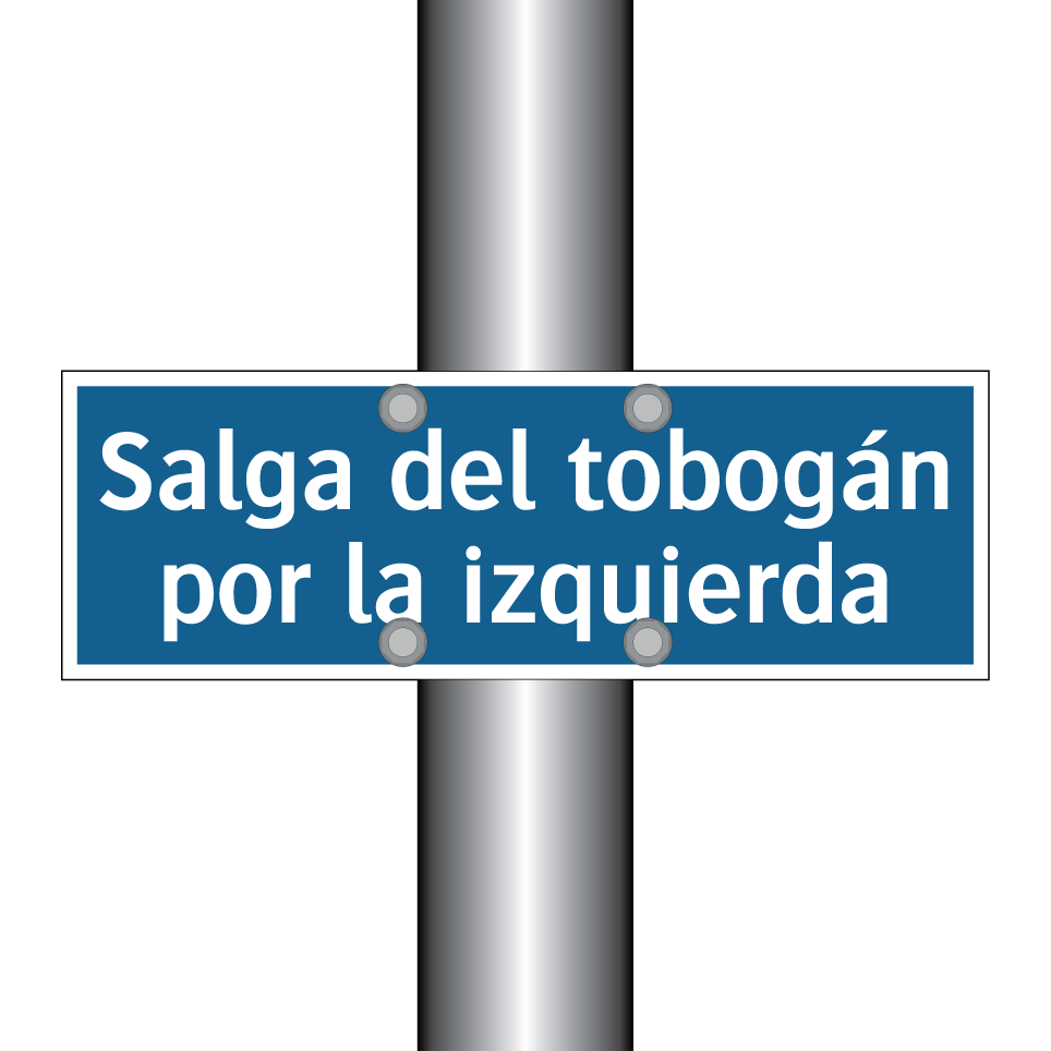 Salga del tobogán por la izquierda