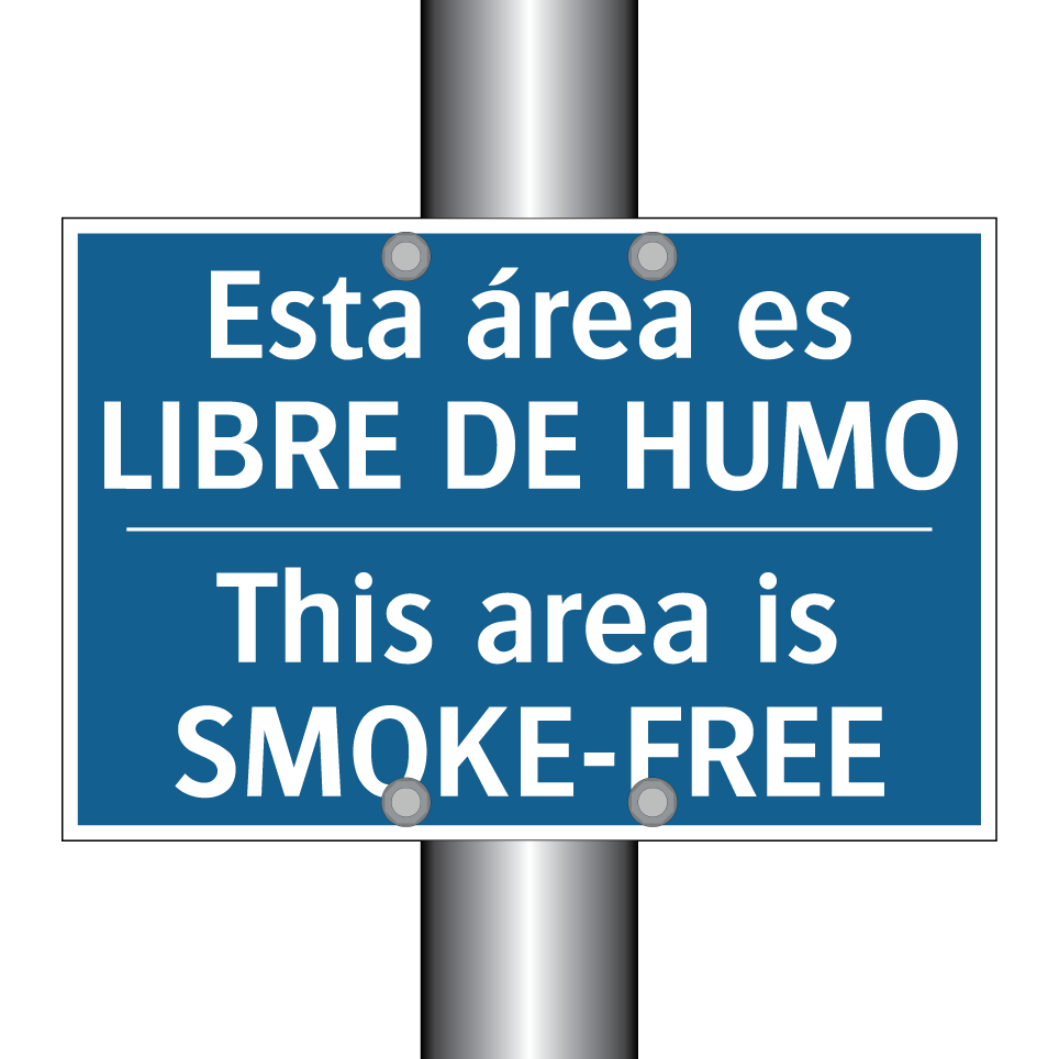 Esta área es LIBRE DE HUMO - This area is SMOKE-FREE
