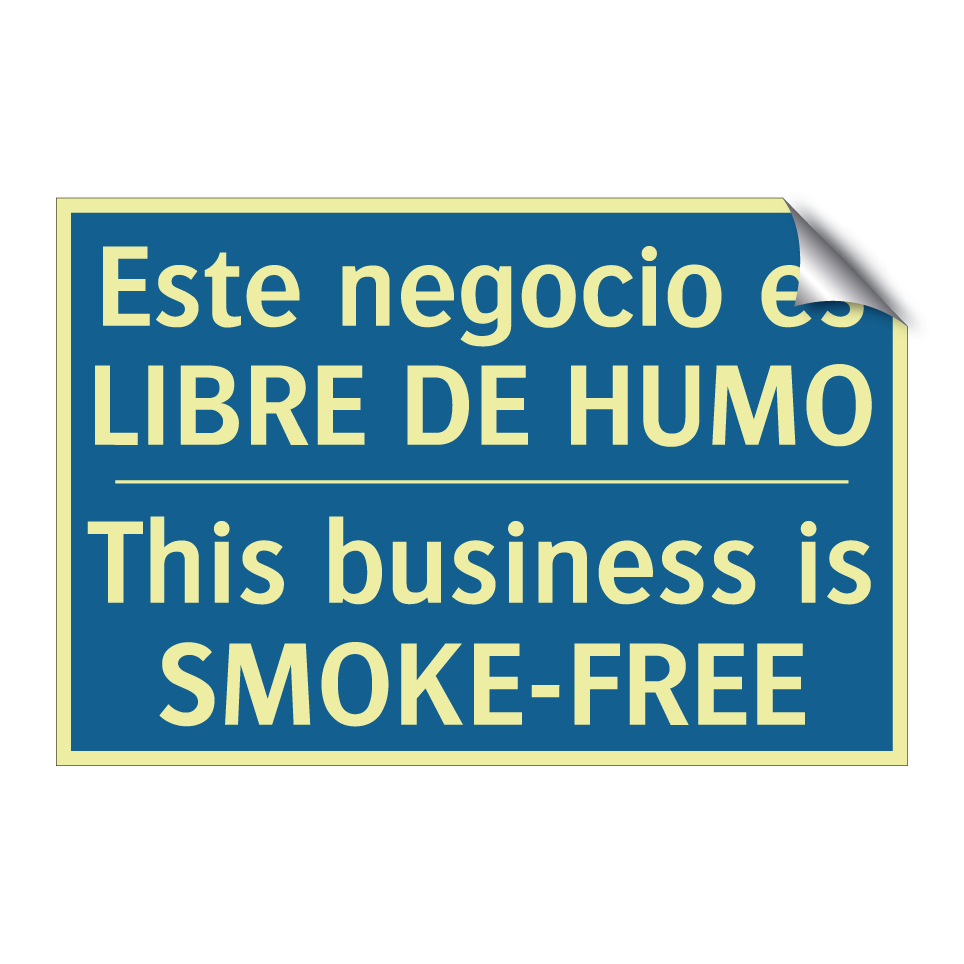 Este negocio es LIBRE DE HUMO - This business is SMOKE-FREE