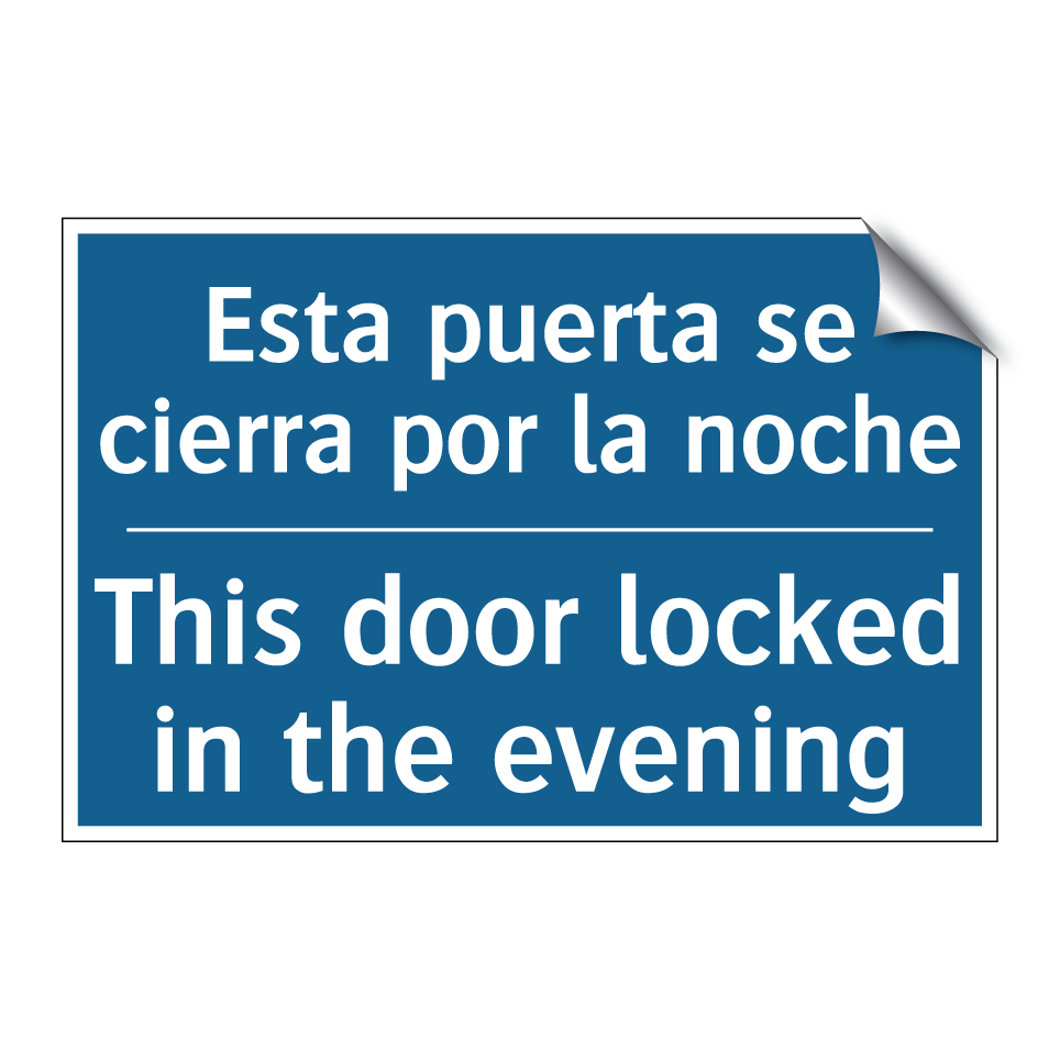 Esta puerta se cierra por la noche /.../ - This door locked in the evening /.../