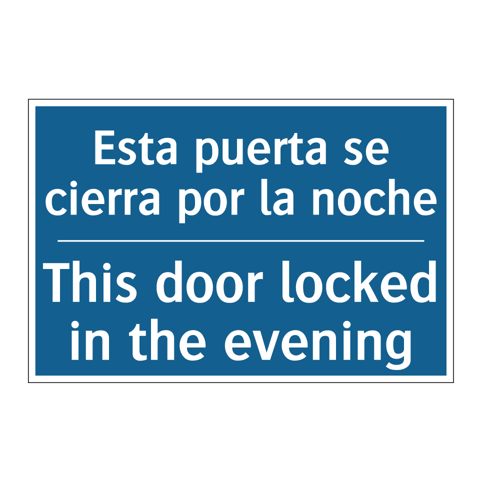 Esta puerta se cierra por la noche /.../ - This door locked in the evening /.../