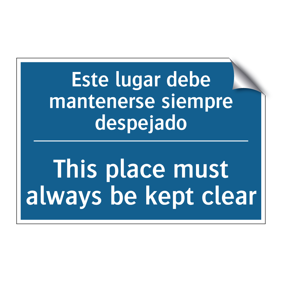 Este lugar debe mantenerse siempre /.../ - This place must always be kept /.../