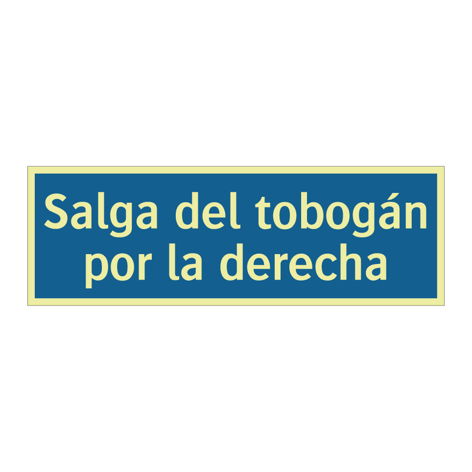 Salga del tobogán por la derecha