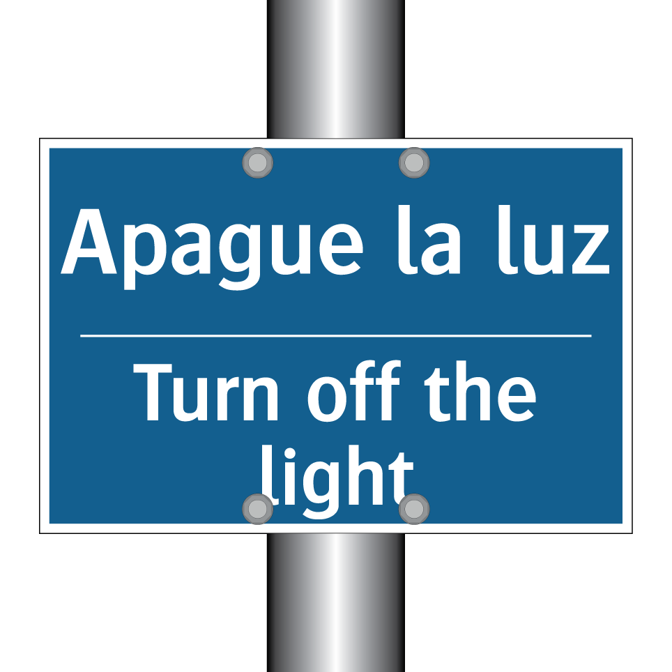 Apague la luz - Turn off the light