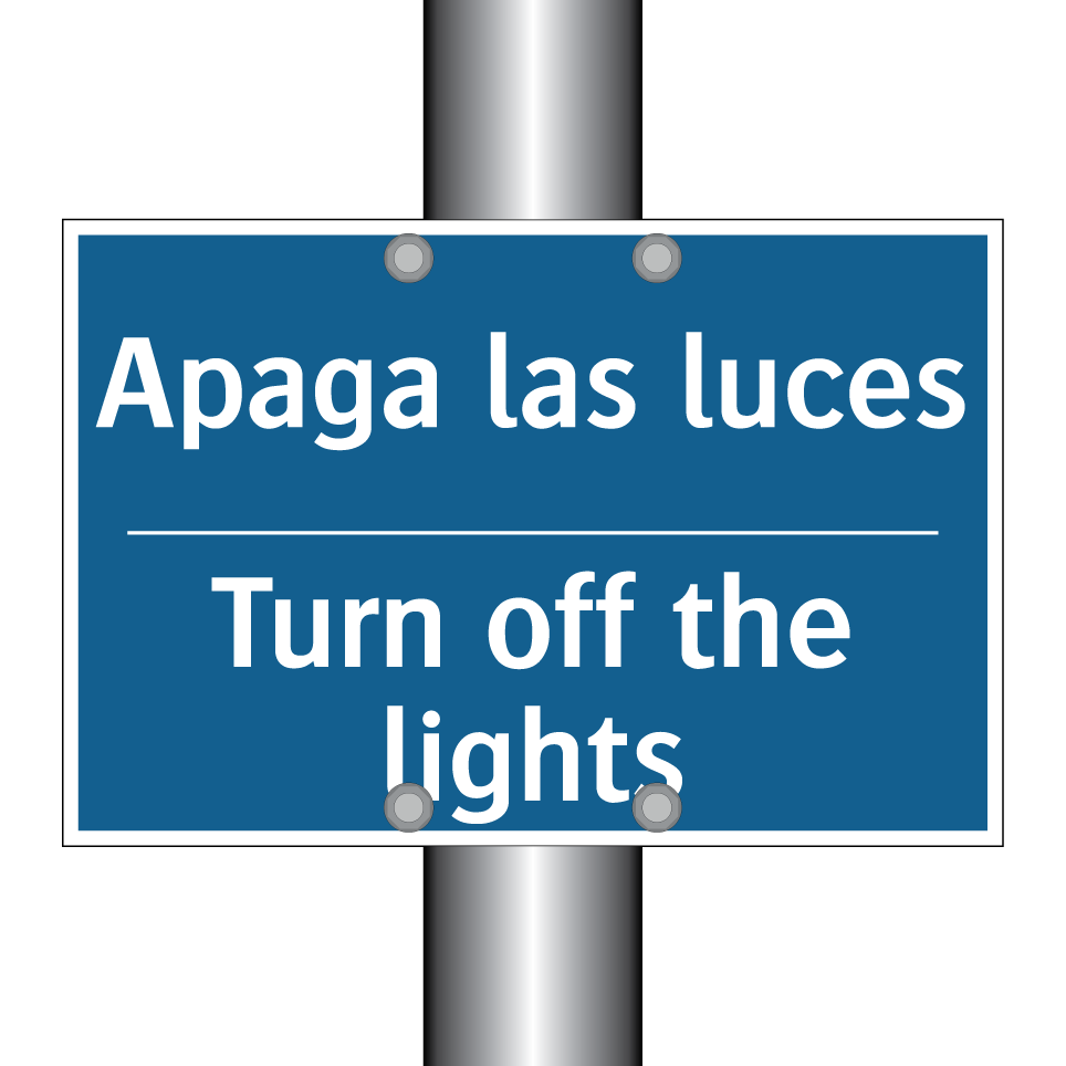 Apaga las luces - Turn off the lights