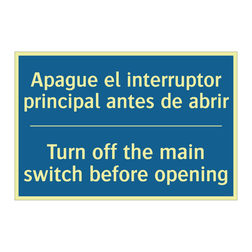 Apague el interruptor principal /.../ - Turn off the main switch before /.../