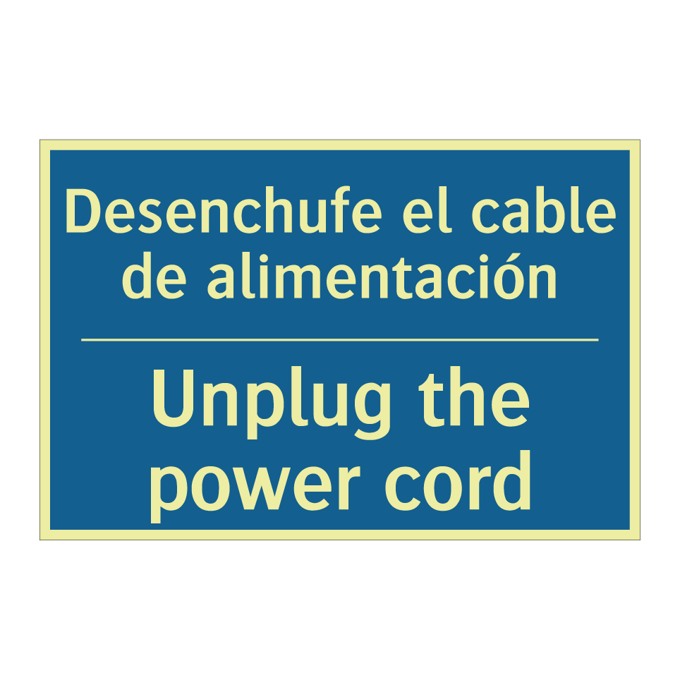 Desenchufe el cable de alimentación /.../ - Unplug the power cord