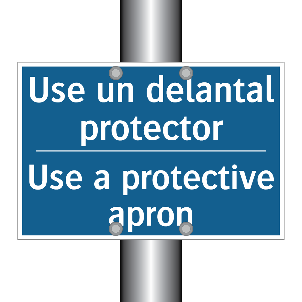 Use un delantal protector - Use a protective apron
