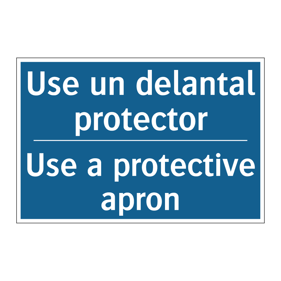 Use un delantal protector - Use a protective apron
