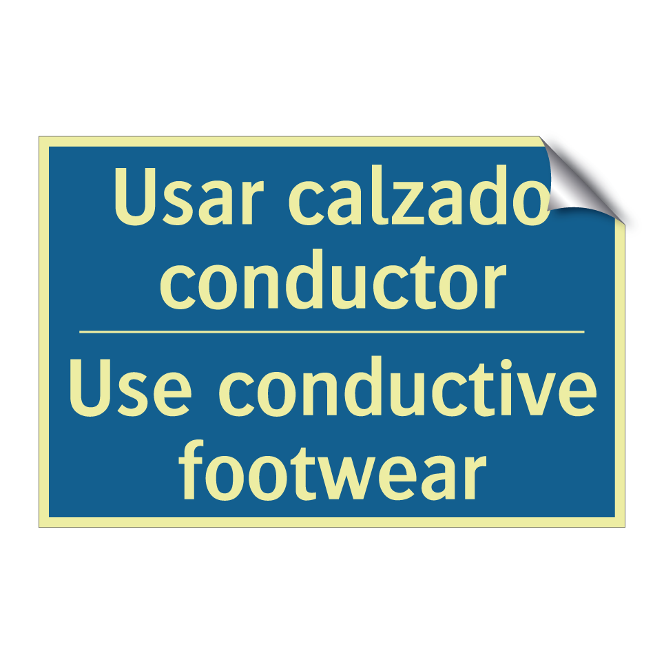 Usar calzado conductor - Use conductive footwear