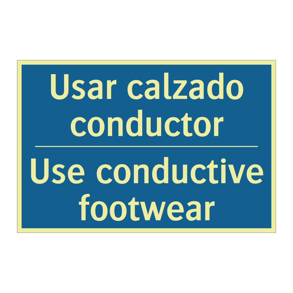 Usar calzado conductor - Use conductive footwear