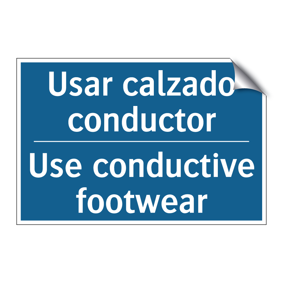 Usar calzado conductor - Use conductive footwear