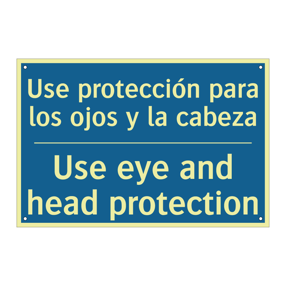 Use protección para los ojos y /.../ - Use eye and head protection