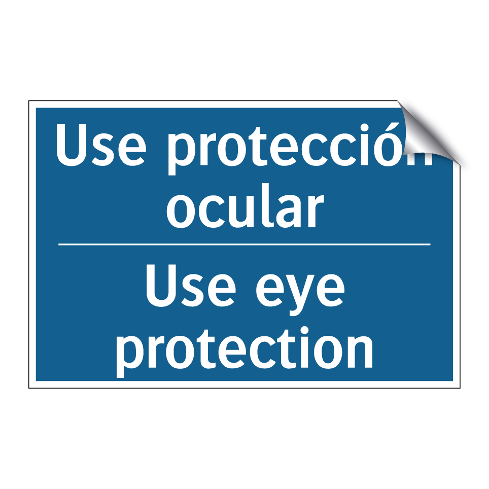 Use protección ocular - Use eye protection
