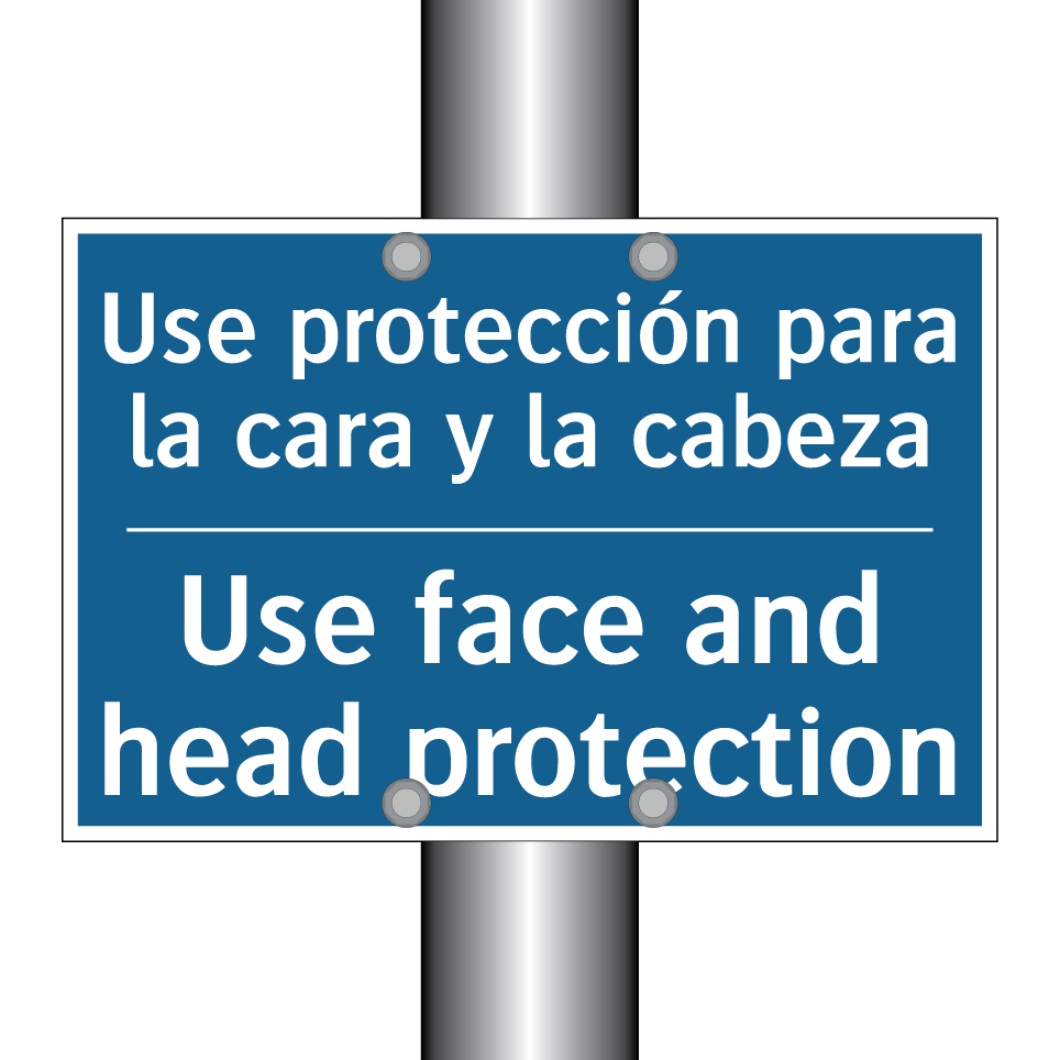 Use protección para la cara y /.../ - Use face and head protection