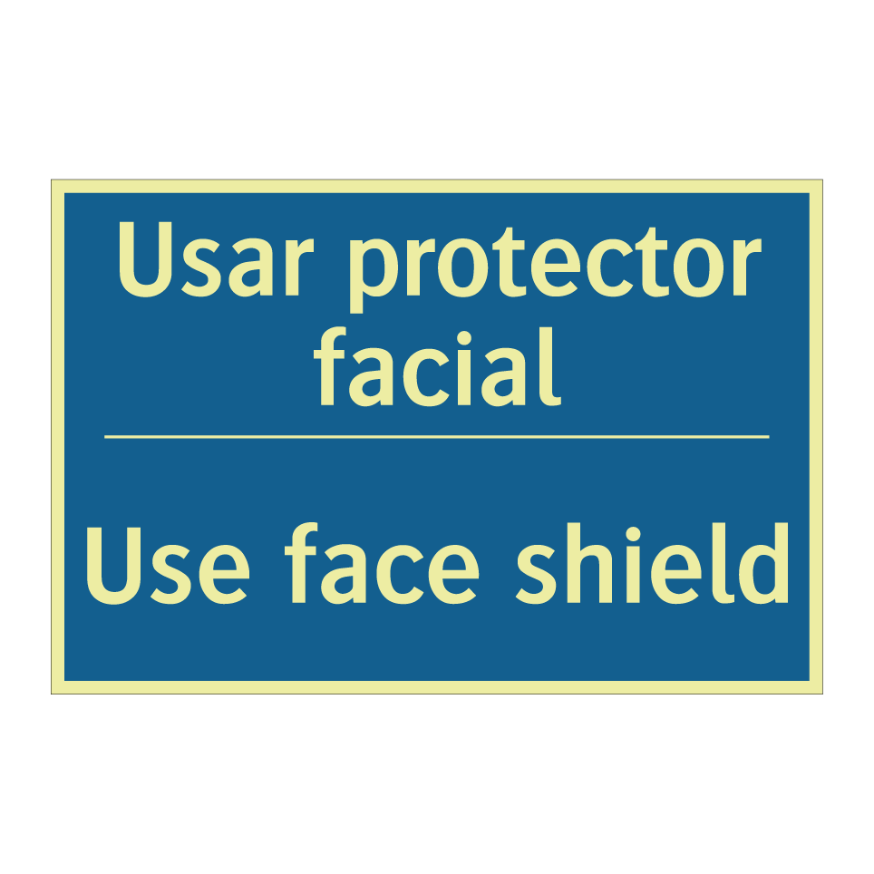 Usar protector facial - Use face shield