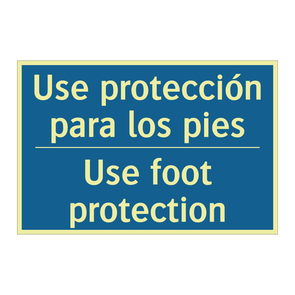 Use protección para los pies - Use foot protection