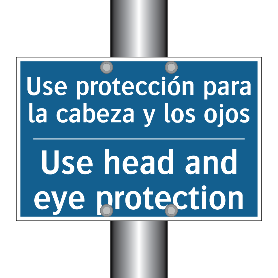Use protección para la cabeza /.../ - Use head and eye protection