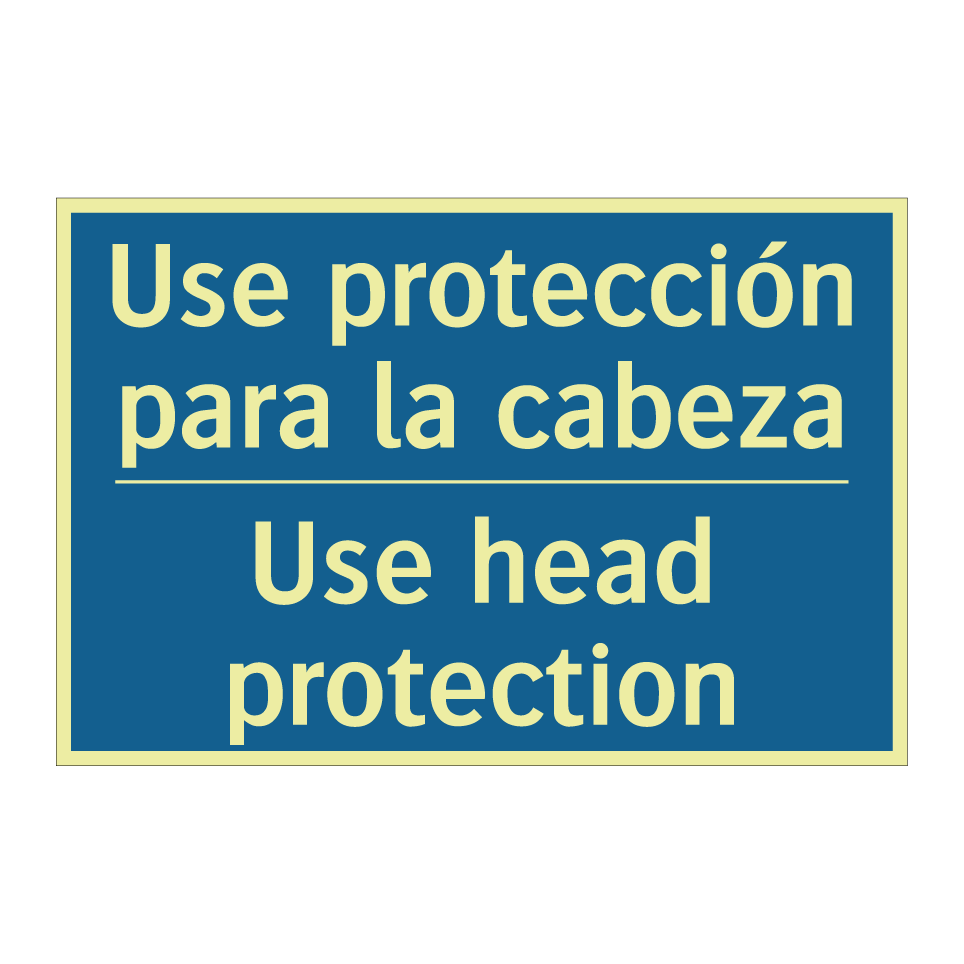 Use protección para la cabeza - Use head protection