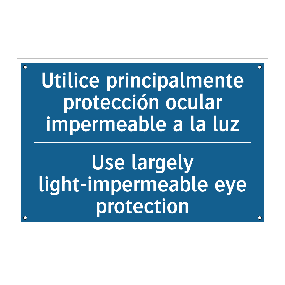 Utilice principalmente protección /.../ - Use largely light-impermeable /.../
