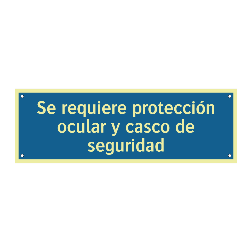 Se requiere protección ocular y casco de seguridad