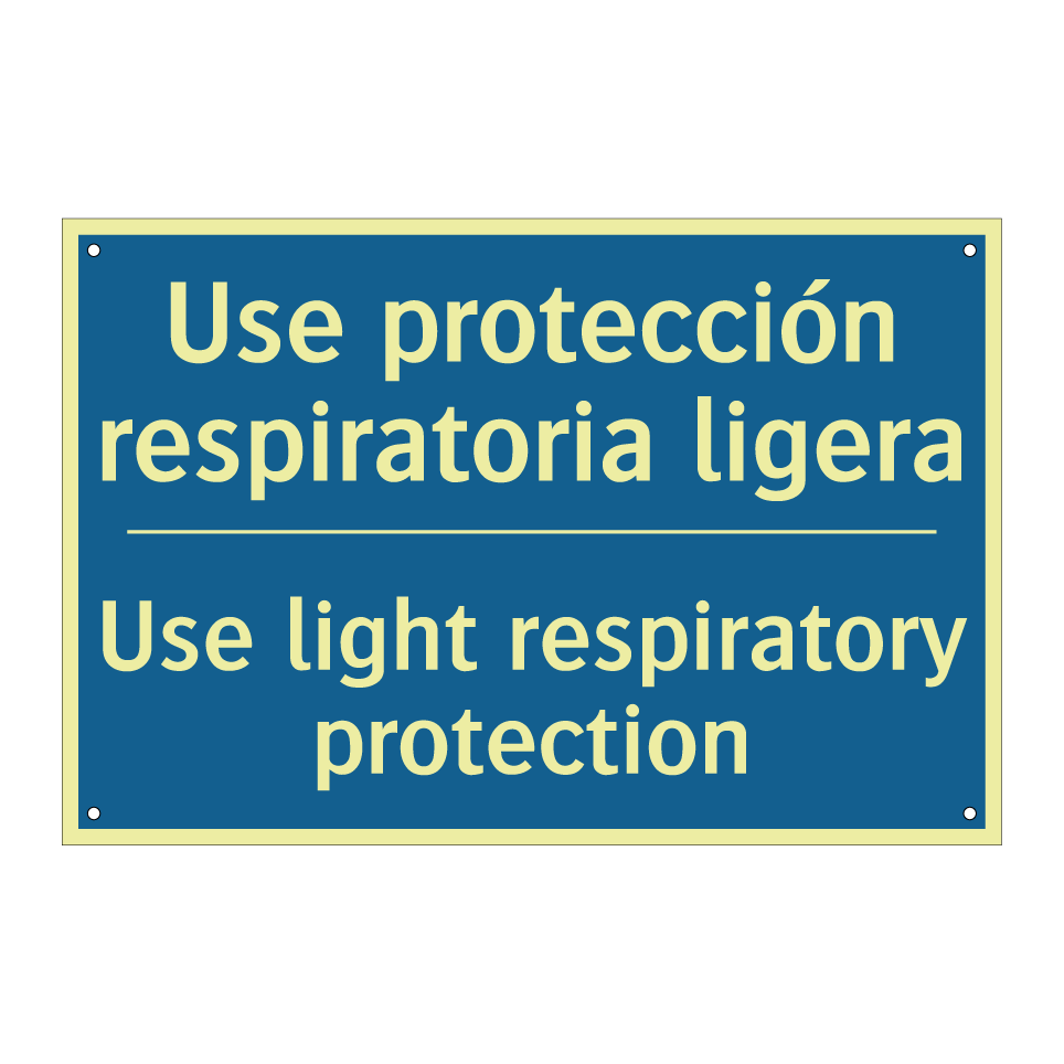 Use protección respiratoria ligera /.../ - Use light respiratory protection /.../